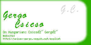 gergo csicso business card